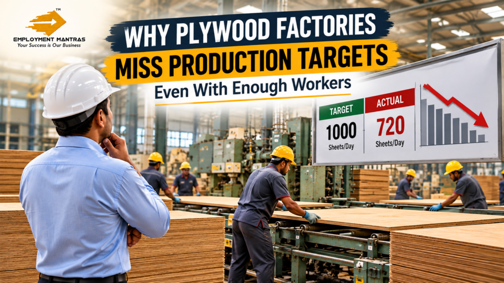 Plywood factories production targets missed despite having enough workers